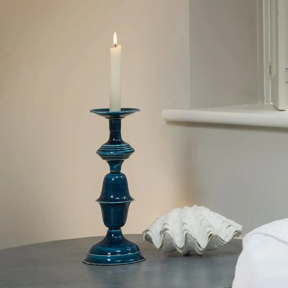 Grand Illusions Pizan Candle Stick Prussian Blue